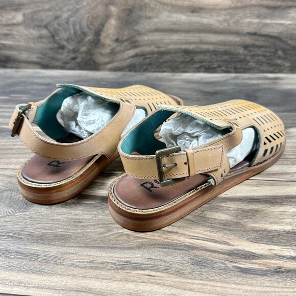 NIB ROAN BY BED STU Ballad II Leather Sandals Oats Slingback - Picture 6 of 9